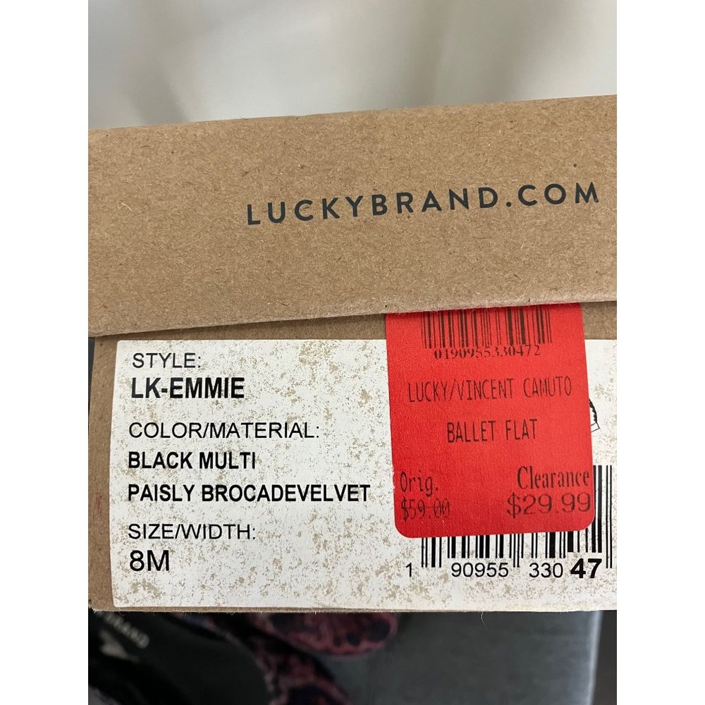 Lucky Brand Multicolor Paisley Flats Size 8 - Picture 4 of 4